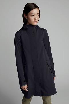 Chamarras Canada Goose Mujer Outlet - Kitsilano Chubasquero Black Label Azul Marino HV1038247